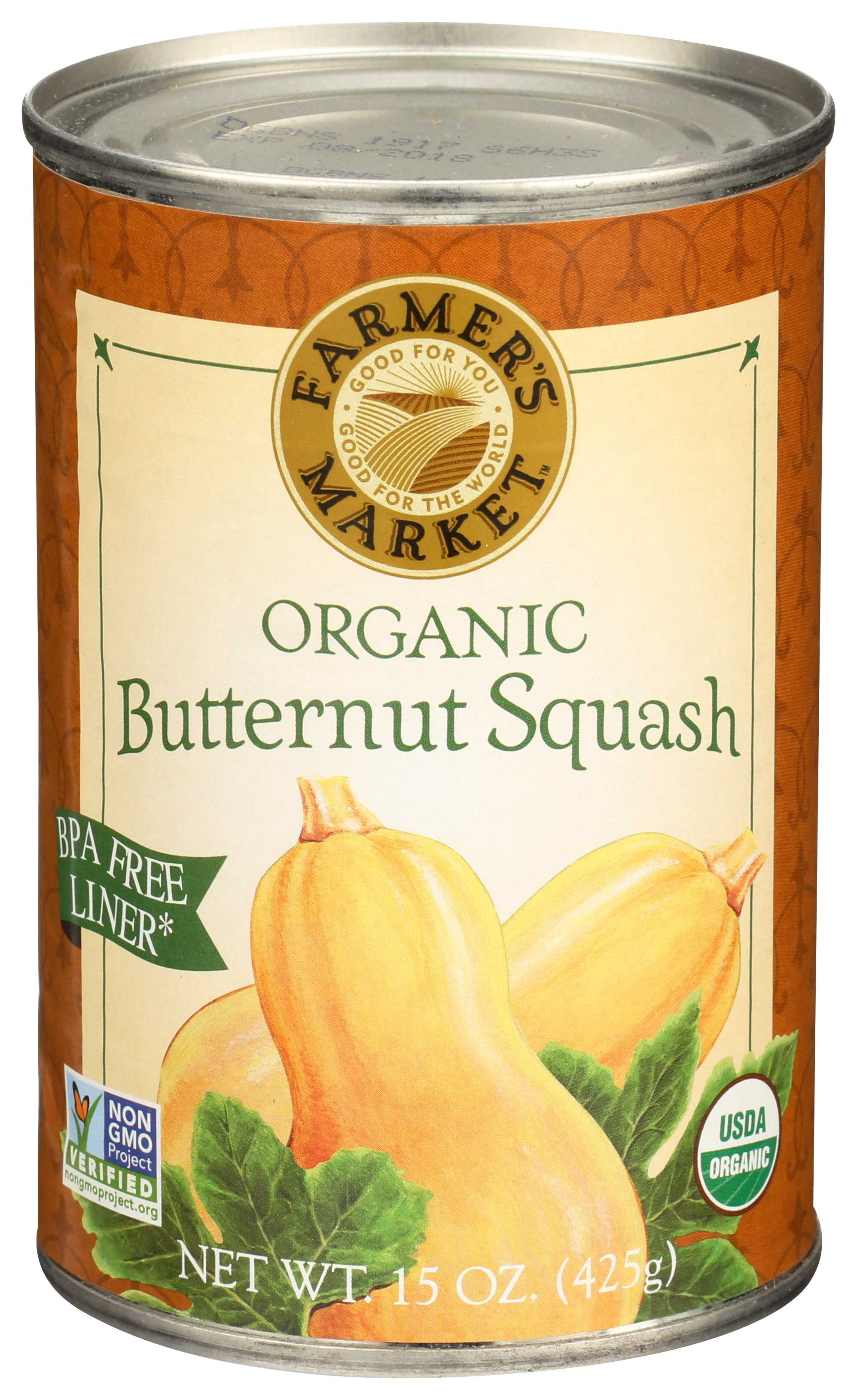 Farmers Market Organic Butternut Squash, 15 Ounce -- 12 per case.