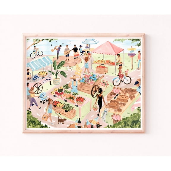 Farmers Market Print Kitchen Decor Poster