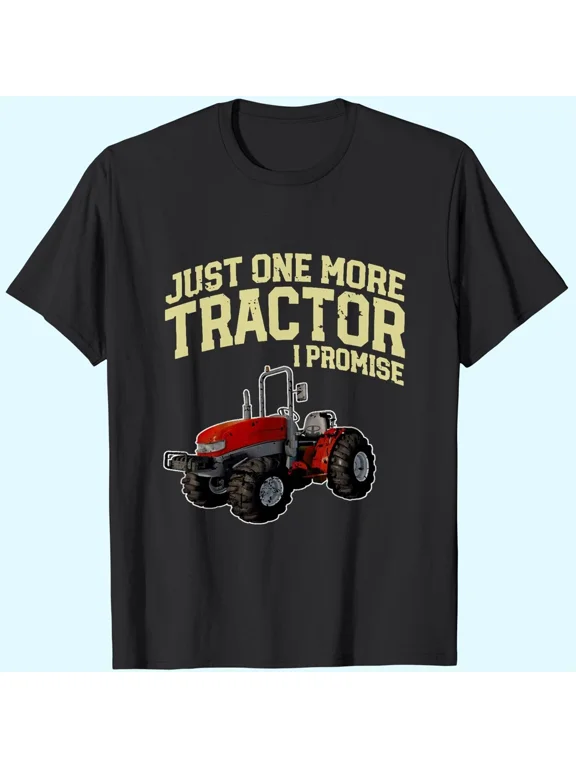 Farmers Men's T-Shirt Just One More Tractor I Promise Size