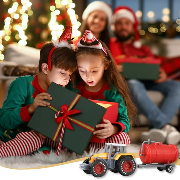 Farmers Tractor Toy Friction Powered Early Educational Toy Collectible Farm Toy Small Construction Vehicle For Children Gift Lumber Truck