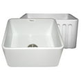 thumbnail image 1 of Farmhaus Fireclay Reversible Sink with Smooth Front Apron on One Side and Fluted Front Apron on the Opposite Side - White, 1 of 3