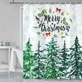 thumbnail image 1 of Farmhous Christmas Shower Curtain for Bathroom, Rustic Snowflake Pine Tree Winter Shower Curtains, Cute Merry Christmas Forest White Fabric Shower Curtain Set for Bathtub Decor with Hooks, 72X72in, 1 of 5