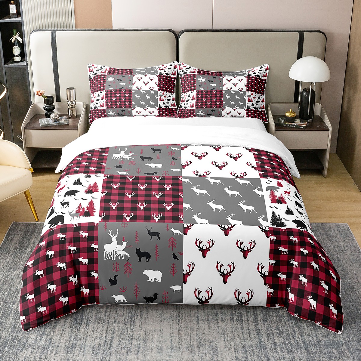 Rustic Antler Quilted Sofa Cover NCU0NXD1779 main image 1