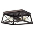thumbnail image 1 of Farmhouse 12-Inch 2-Light Oil Rubbed Bronze Caged Ceiling Flush Mount Light Fixture for Living Room, Bedroom, 1 of 14