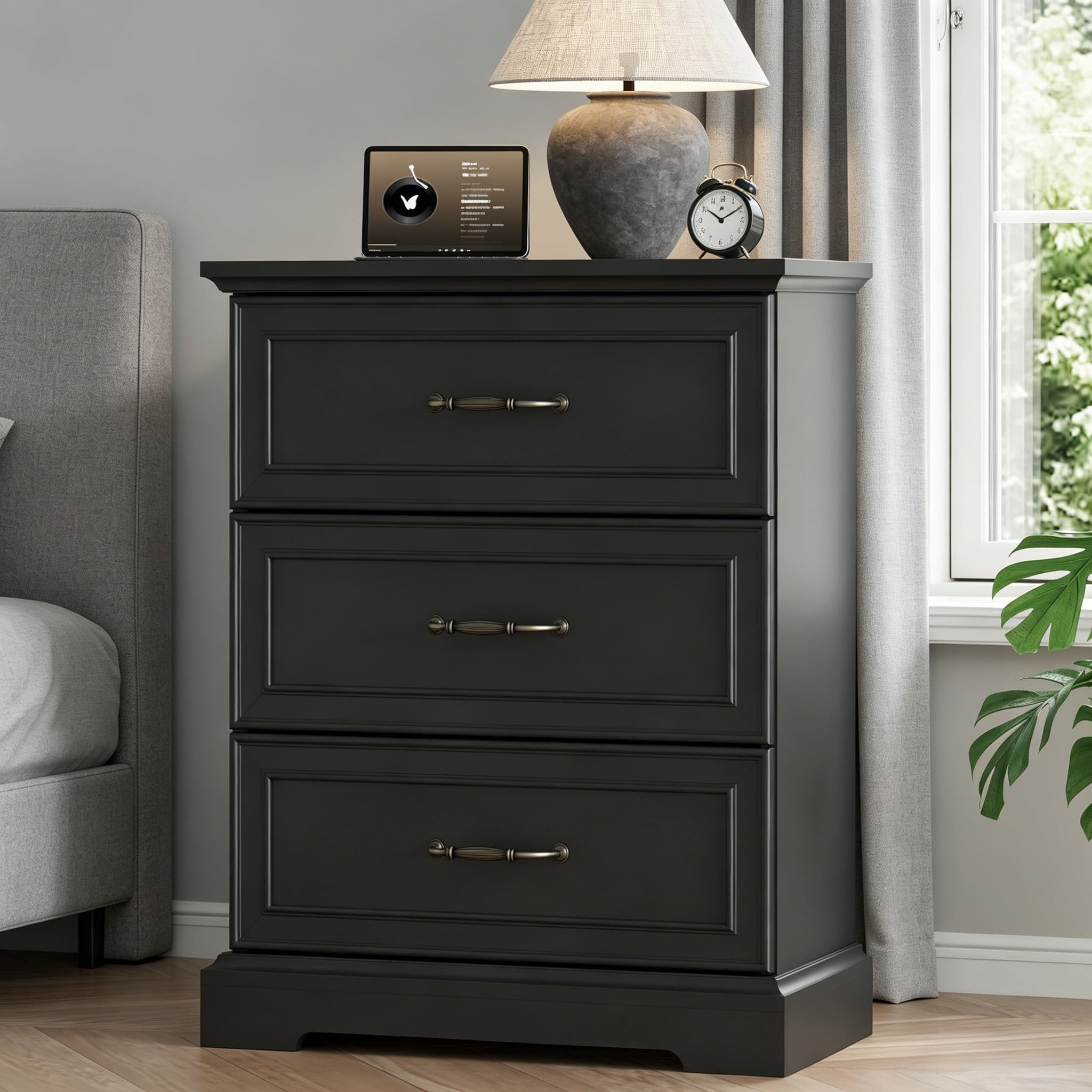 24 inch wide dresser Chest Drawers for Home Storage dried wood helps prevent warping FUFU&GAGA 23.6 in. W Brown