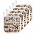 thumbnail image 1 of Farmhouse 4th of July Pot Holders for Kitchen Heatproof Potholder, 5 Pack American Country Star Rustic Hot Pads Multipurpose Oven Pads Cloth Potholders Trivet for Cooking Baking, 1 of 8