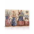 thumbnail image 1 of Farmhouse 4th of July Wall Art for Living Room,Canvas Picture Wall Decor for Bathroom Bedroom,American Country Star Botanical Painting Artwork for Office Kitchen Hallway Dining Room Decor 20"x24", 1 of 8
