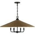 thumbnail image 1 of Farmhouse 6-Light Pendant with Matte Black Metal Work with Natural Rattan Shade 30 inches W X 14.63 inches H Bailey Street Home 159-Bel-4487660, 1 of 4
