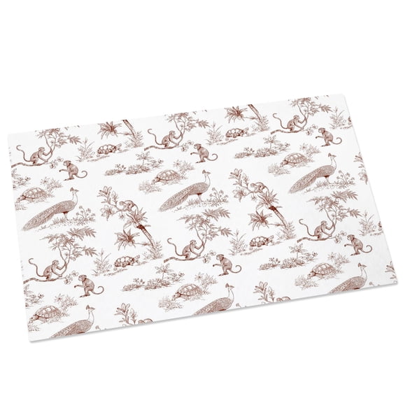 Farmhouse Animal Door Mat 18x30 Inch Rustic Plant Turtles Monkey Silhouette Abstract Tree Entryway Rug with Non-Slip Rubber, Front Door Mat Indoor Floor Mats for Living Room Bathroom Bedroom