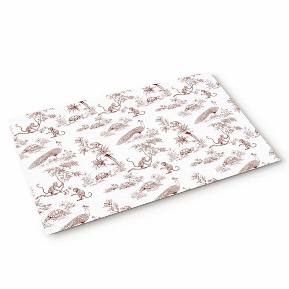 Farmhouse Animal Door Mat Rustic Plant Turtles Monkey Silhouette Abstract Tree Non Slip Absorbent Entrance Mat Washable Low Profile Indoor Doormat for Front Door Entryway Entry 20"x31"