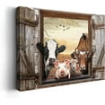 thumbnail image 1 of Farmhouse Animals Cow in Fake Window Wall Art Farmhouse Animals Landscape Picture Country Painting Wall Décor for Bathroom Bedroom Office Unframed Artwork, 1 of 3
