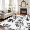 thumbnail image 1 of Farmhouse Animals Large Area Rugs 5x8 ft Rustic Plant Bird Silhouette Abstract Tree Washable Rug Non Slip Indoor Carpet Absorbent Floor Mat for Living Room Bedroom Dining Room, 1 of 9