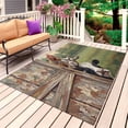thumbnail image 1 of Farmhouse Animals Outdoor Rug 3x5 Ft, Non Slip Washable Area Rug, Country Cows Sheeps Roosters Farm Patio Rugs Carpet Runner, Large Floor Mat for Indoor/Outdoor Deck Porch Camping, 1 of 8