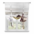 thumbnail image 1 of Farmhouse Animals Tie Up Curtain Valance for Window, Adjustable Rod Pocket Window Curtains Shades, Cow Pig in Fence Retro Wood Barn Light Filtering Valance Drapes for Cafe Living Room Bedroom 52"x45", 1 of 9