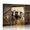 thumbnail image 1 of Farmhouse Animals in Window Wall Art Farmhouse Animals Landscape Picture Country Painting for Bathroom Bedroom Office Framed Artwork, 1 of 4