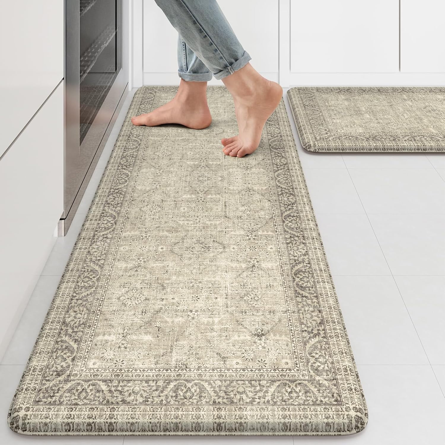 Ileading Anti Fatigue Kitchen Mat Set Of 2 Waterproof Farmhouse Comfort Standing Mat Non Skid - View #8