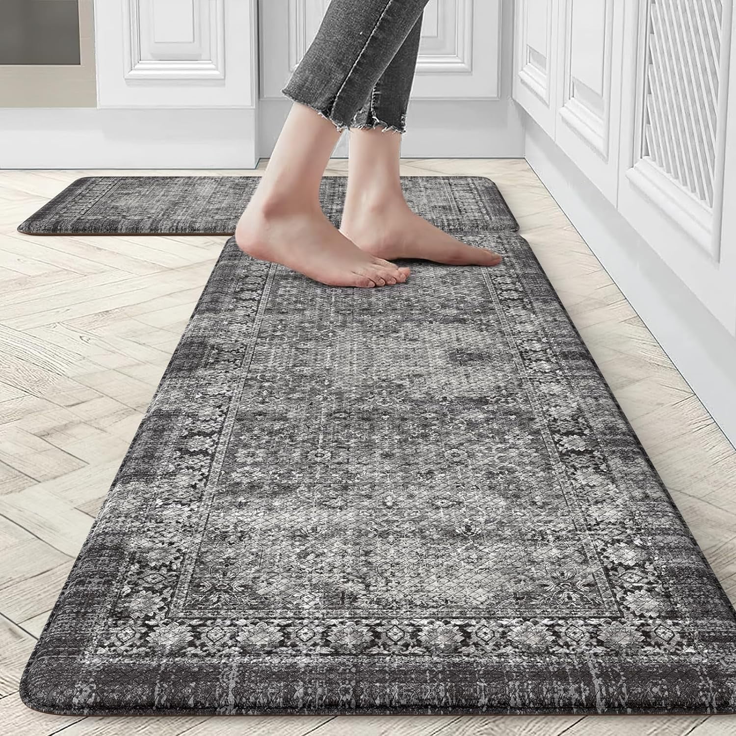 Farmhouse Anti Fatigue Kitchen Mats for Floor,Non Slip Mats for Kitchen