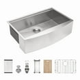 thumbnail image 1 of Farmhouse Apron Single Bowl Stainless Steel Kitchen Sink with Workstation, 1 of 4