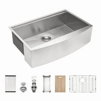 Farmhouse Apron Single Bowl Stainless Steel Kitchen Sink with Workstation