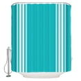 thumbnail image 1 of Farmhouse Aqua Shower Curtain, 72" x 72", White Stripe Waterproof Bathroom Curtain Washable Shower Curtain Set with 12 Hooks, 1 of 6