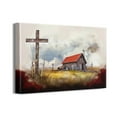thumbnail image 1 of Farmhouse Barn Canvas Wall Art Rustic Old Barn Pictures Wall Decor Country Old Truck Painting Christian Cross Prints Modern Artwork Framed Home Decor for Bathroom Bedroom Living Room 16"x12", 1 of 1