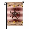 thumbnail image 1 of Farmhouse Barn Star Sunflower Garden Flags for Outside Red Buffalo Plaid Double Sided Yard Flags Outdoor House Decoration, Small 12X18 Inch,, 1 of 9