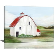Farmhouse Barn Wall Art Farm Scenery Pictures Country Barn Canvas Prints Painting Country Decorations Framed Artwork for Living Room Bedroom,16x12