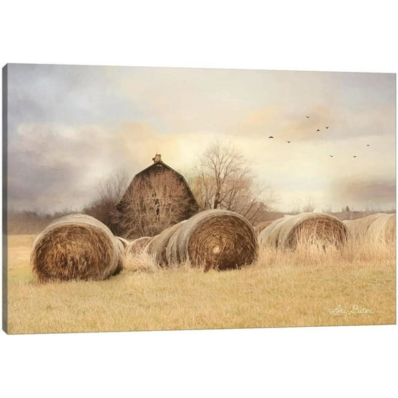 Farmhouse Barn Wall Art, Old Barn Wall Art, Rustic Farmhouse Barn Canvas Wall Art, Vintage Barn Canvas Art Prints, Farmhouse Barn Autumn Landscape Pictures for Country Room Wall Decor 12x18 Inches
