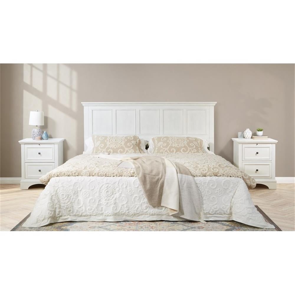 Rustic White King 3-Piece Farmhouse Bedroom Set