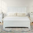 Farmhouse Basics Queen Bed Set 3/CTN in Rustic White Finish Engineered ...