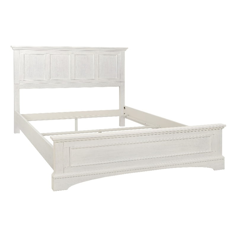 Farmhouse Basics Queen Bed Set 3/CTN in Rustic White Finish Engineered ...