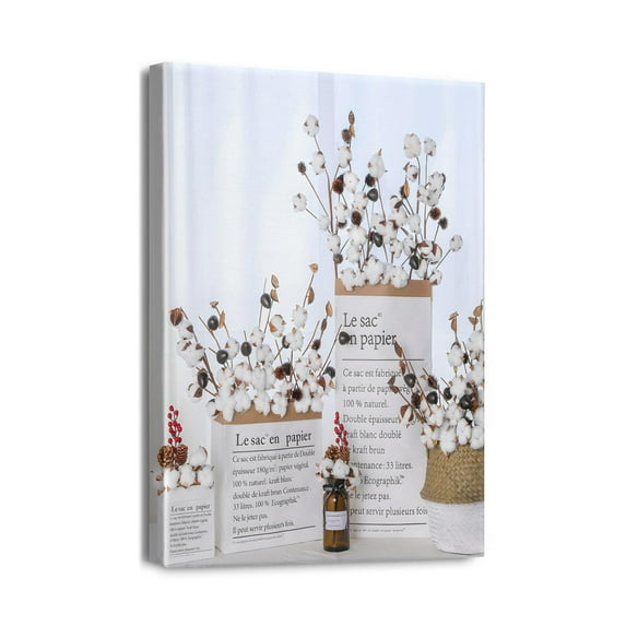 Farmhouse Bathroom Decor Wall Art Rustic Cotton Pictures Canvas Print Country Relax Soak Unwind Sign Artwork Modern Home Decor for Bathroom Framed Ready to Hang 12x16