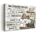 thumbnail image 1 of Farmhouse Bathroom Decor Wall Art Rustic Flower and Butterfly Bathroom Pictures Canvas Print Bathroom Wall Decor Country Bathroom Rules Bathroom Wall Art Framed Ready To Hang 12"x16", 1 of 6