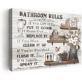 thumbnail image 1 of Farmhouse Bathroom Decor Wall Art Rustic Flower and Butterfly Bathroom Pictures Canvas Print Bathroom Wall Decor Country Bathroom Rules Bathroom Wall Art Framed Ready To Hang 12"x16", 1 of 6