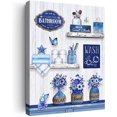 thumbnail image 1 of Farmhouse Bathroom Decor Wall Art Rustic Flower and Butterfly Bathroom Pictures Canvas Print Blue Country Bathroom Wall Decor Soak Relax Unwind Bathroom Wall Art Framed Ready To Hang 8"x10", 1 of 6
