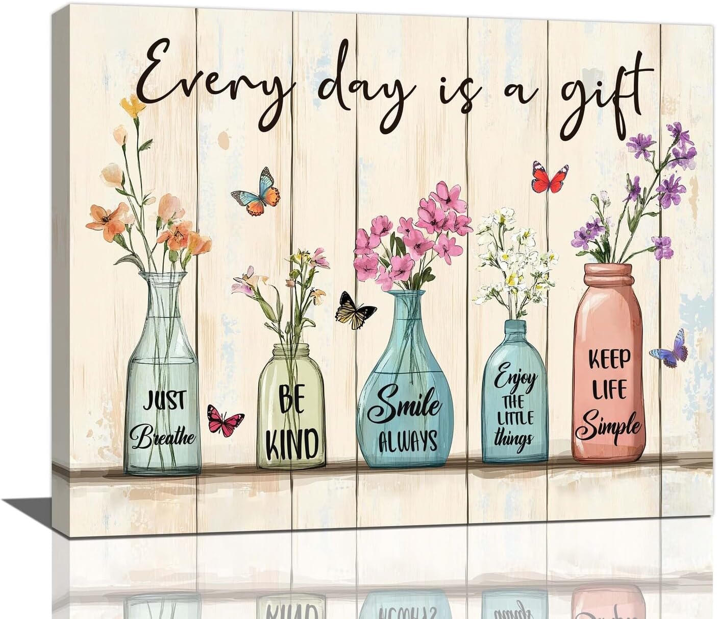 Farmhouse Bathroom Decor Wall Art Rustic Bathroom Flower Pictures Decor ...