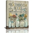 Farmhouse Bathroom Decor Wall Art Rustic Flower Bathroom Pictures for