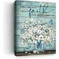 thumbnail image 1 of Farmhouse Bathroom Decor Wall Art Teal Blue Mason Jar White Floral Canvas Wall Decor Country Modern Flowers Picture Wall Hanging Decor Turquoise Floral Artwork Print For Bedroom Kitchen, 1 of 3