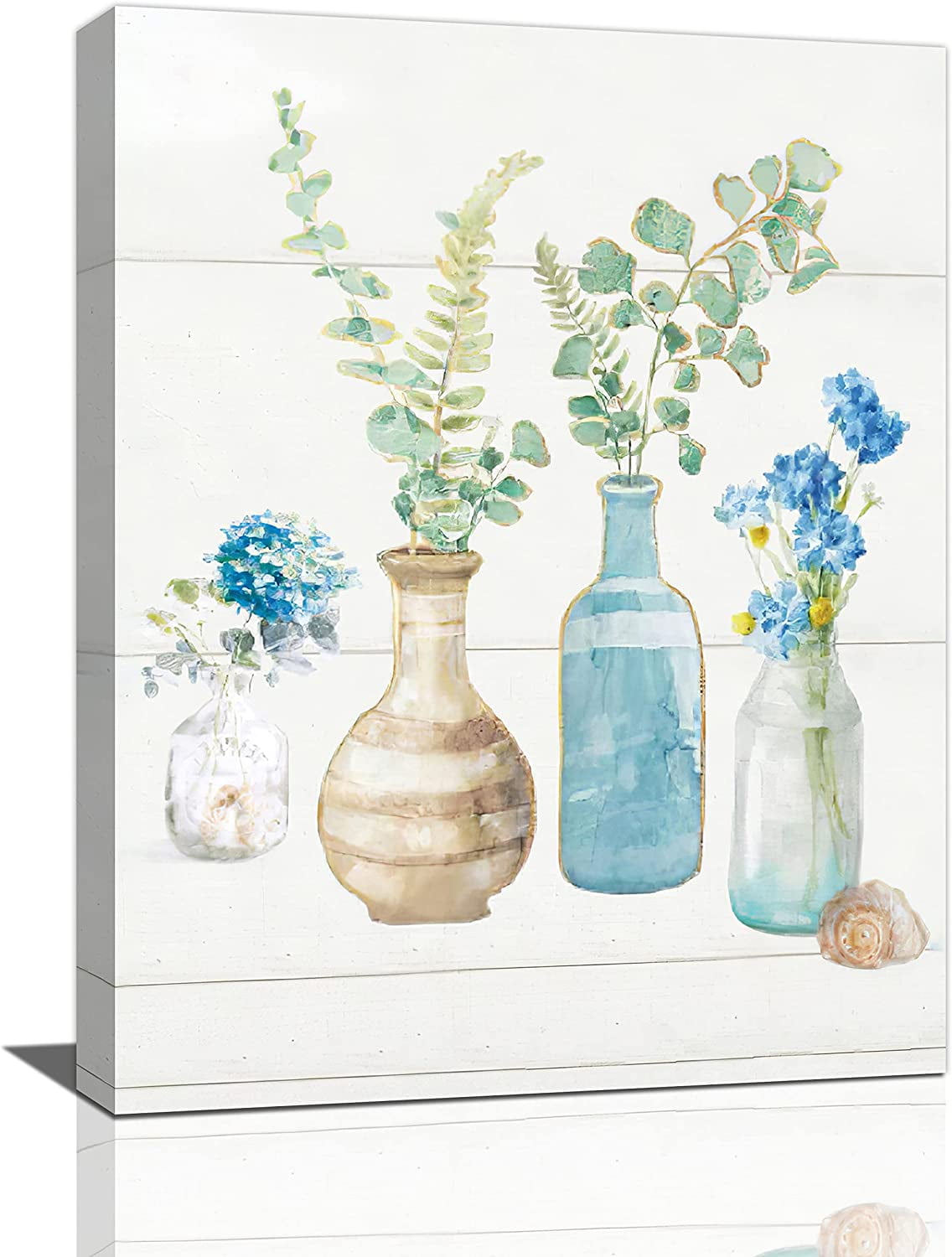 Farmhouse Bathroom Floral Wall Art Rustic Bathroom Flower Botanical