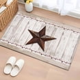 thumbnail image 1 of Farmhouse Bathroom Rug Washable 2x3 Entryway Rug Non Slip Rustic Brown Country Star Barn Berry Wooden Front Door Mat Low Pile Indoor Doormat Throw Floor Carpet for Kitchen Bedroom Entrance, 1 of 8