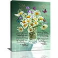 thumbnail image 1 of Farmhouse Bathroom Wall Art Rustic Daisy Butterfly Bathroom Pictures Wall Decor Country Floral Bathroom Canvas Painting Prints Framed Artwork Decor for Living Room Bedroom Bathroom 12"x16", 1 of 6