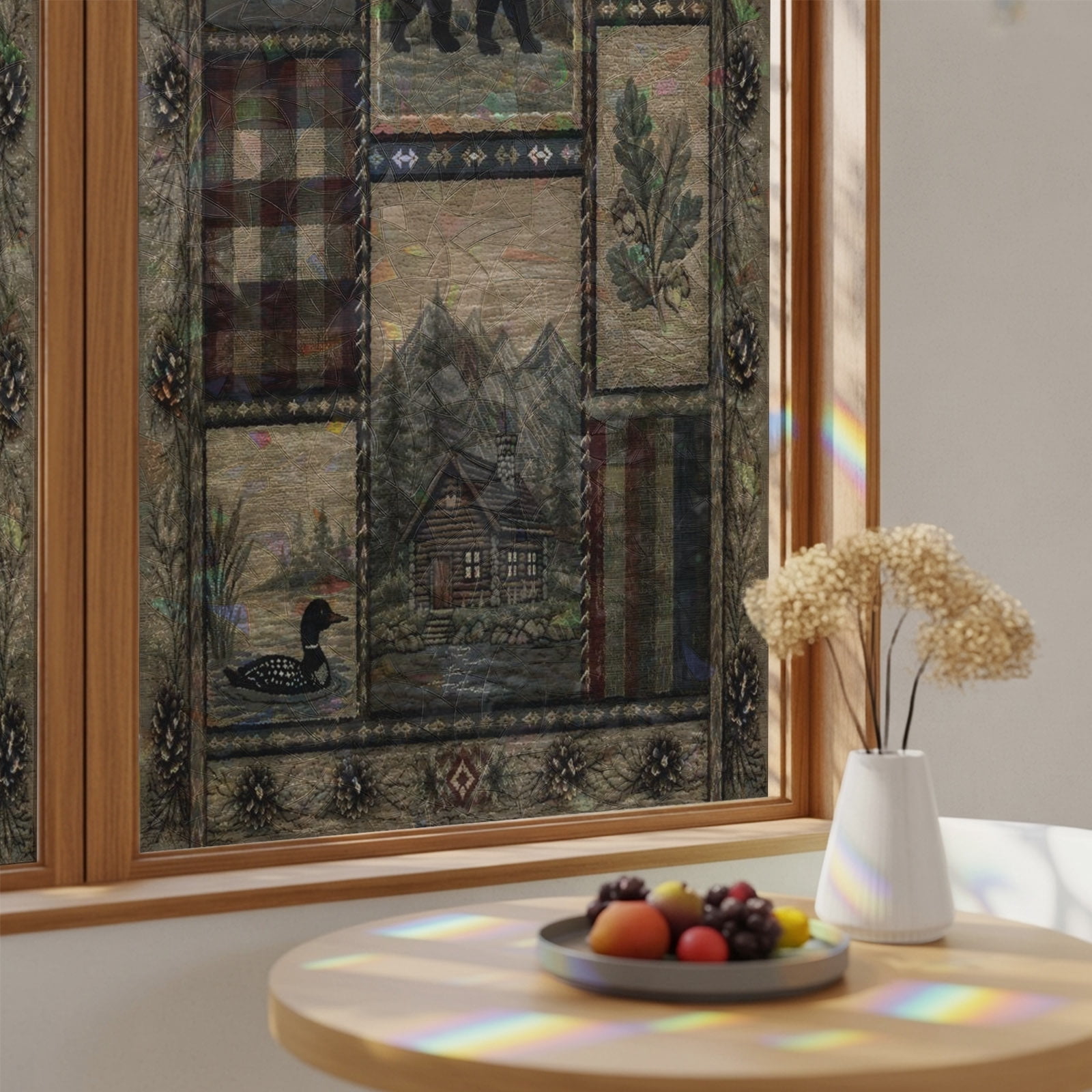 Falling Fish Sticker Farmhouse Bear Deer Fish Duck Window Privacy Film,Heat Control Sun ...
