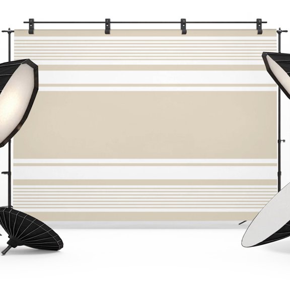 Farmhouse Beige Striped Photography Backdrop 7x5FT, Modern Minimalist Stripes Abstract Photo Backdrops, Background for Photography Studio Photo Studio Background, Back Drop for Photoshoot