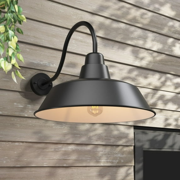Farmhouse Black Exterior 1-Light Wall Sconce Outdoor Barn Light Fixture