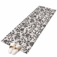 thumbnail image 1 of Farmhouse Black Large Area Rugs for Bedroom Living Room, Soft Non Slip Carpet Bedside Rug, Vintage Flower Leaf Botanical Plant Rectangular Floor Cover Kitchen Accent Rug 2'x6' for Dining Room/Office, 1 of 9