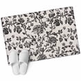 thumbnail image 1 of Farmhouse Black Large Area Rugs for Bedroom Living Room, Soft Non Slip Carpet Bedside Rug, Vintage Flower Leaf Botanical Plant Rectangular Floor Cover Kitchen Accent Rug 2'x3' for Dining Room/Office, 1 of 9
