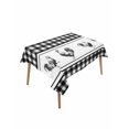 thumbnail image 1 of Farmhouse Black Plaid Rectangle Tablecloth, Vintage Country Cock Checkered Waterproof & StainResistant Tablecloth, Washable Oil-proof Table Cover for Dining/Party/Wedding/Camping/Buffet 52x70 In, 1 of 9