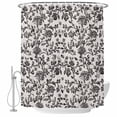 thumbnail image 1 of Farmhouse Black Shower Curtain Set - Standard 72" x 72" Washable Bathtub Curtain with 12 Hooks, Vintage Flower Leaf Botanical Plant Waterproof Fabric Stall Shower Curtains for Bathroom/Bathtub Décor, 1 of 6
