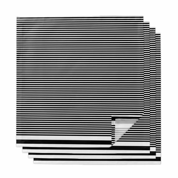 Farmhouse Black White Striped Cloth Napkins, Modern Stripes Washable and Reusable Dinner Napkins Set of 4, Table Napkin for Kitchen Party Birthday Wedding Hotel Housewarming 20"x20"