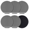 thumbnail image 1 of Farmhouse Black White Striped Coasters Set of 6, Modern Stripes Absorbent Coasters for Drinks, Coaster for Bar Office Dining Coffee Table Accessories Decor, Non Slip Round Desk Coaster, 1 of 9